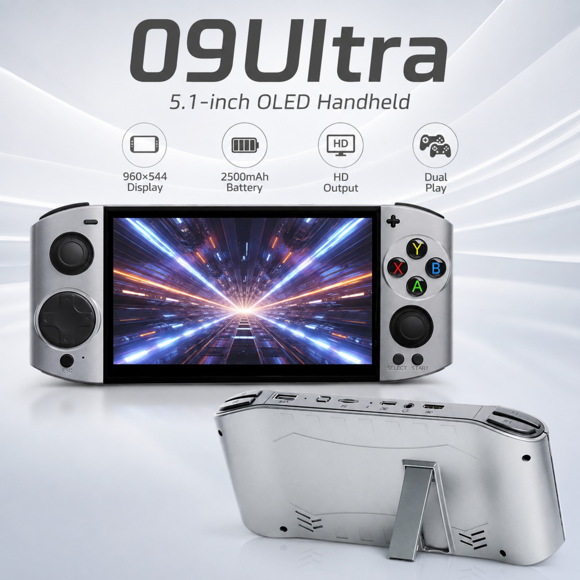 09 Ultra 5.1 Inch OLED Handhel - Retro Gaming Os recension och pris