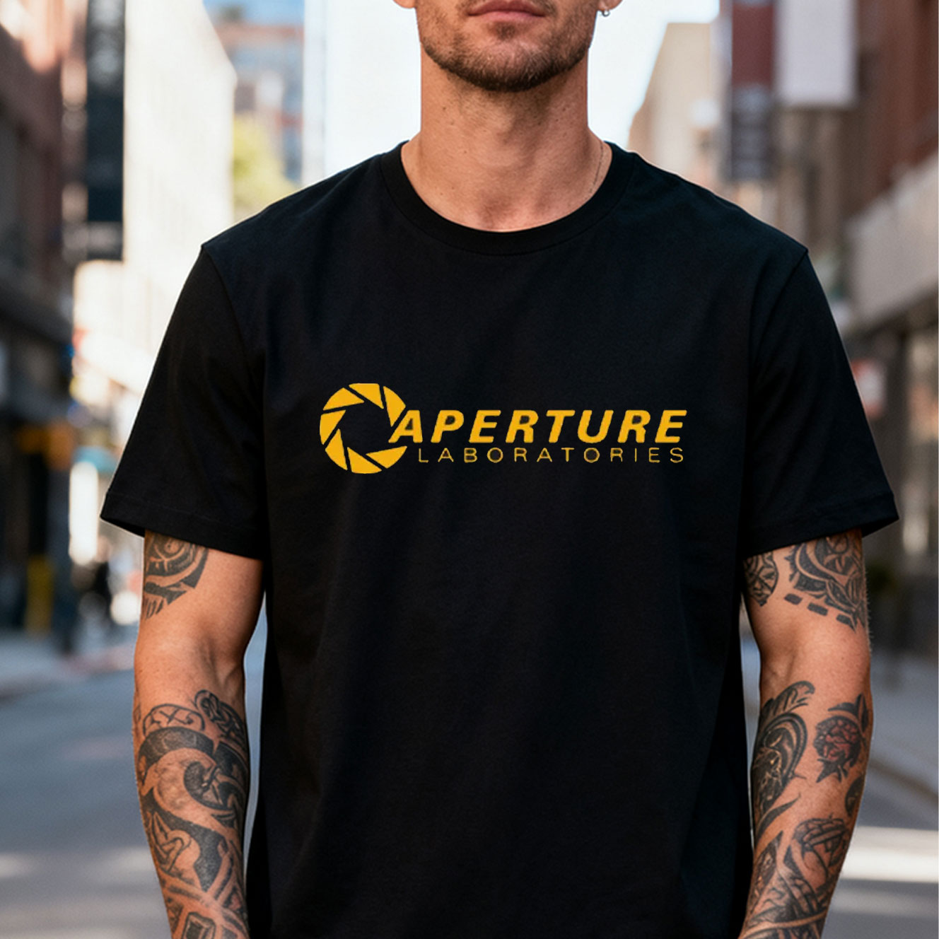 Men's Cotton T-shirt Aperture  - Retro Gaming Logo recension och pris