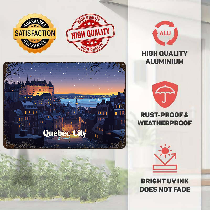 Quebec City At Night Printed P - Retro Gaming Quebec recension och pris