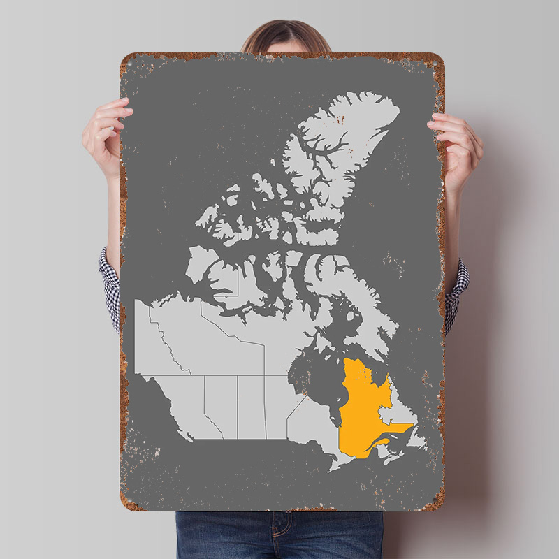Map of Canada With Quebec High - Retro Gaming Quebec recension och pris