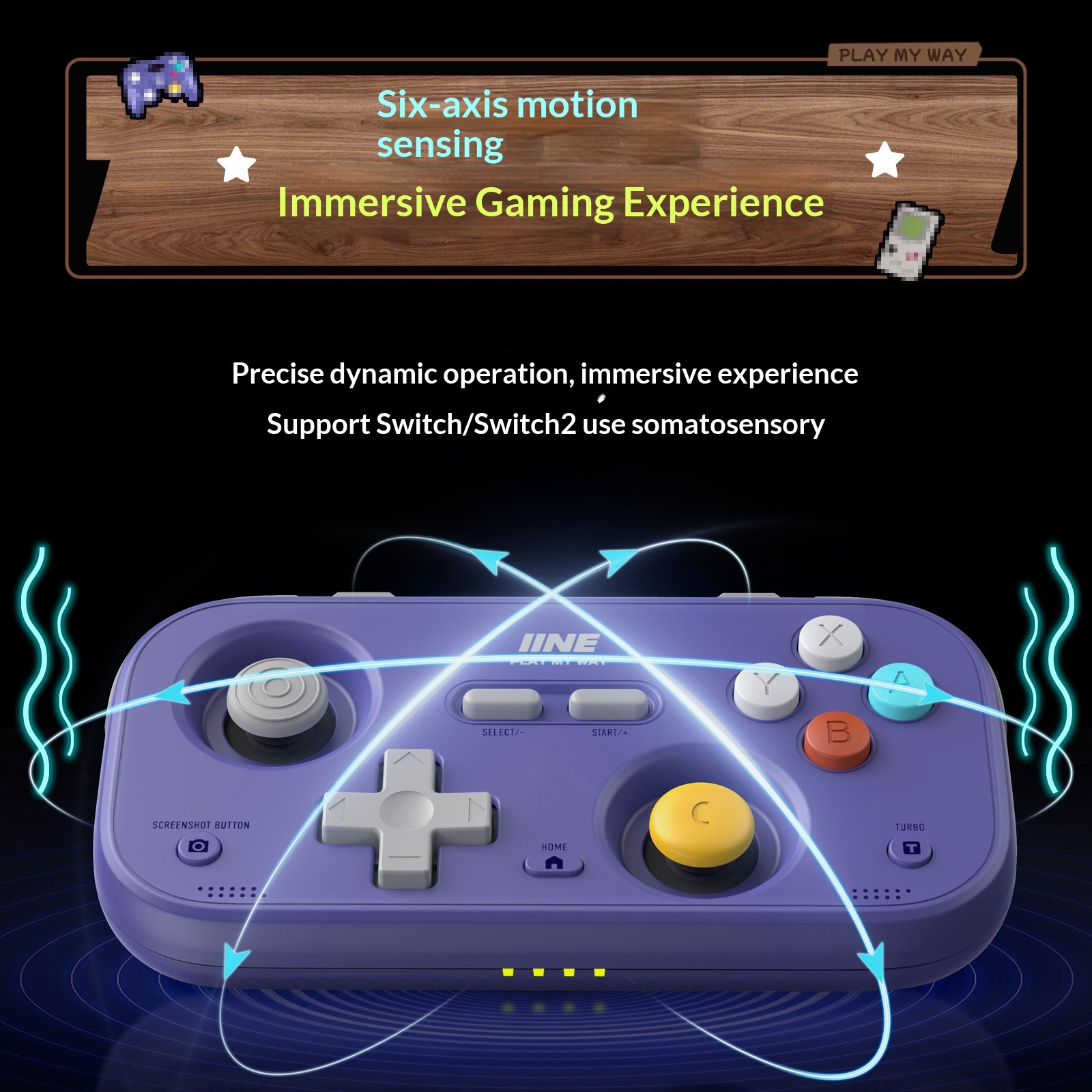 IINE Palm-Sized Gamepads Dual  - Retro Gaming Phone recension och pris