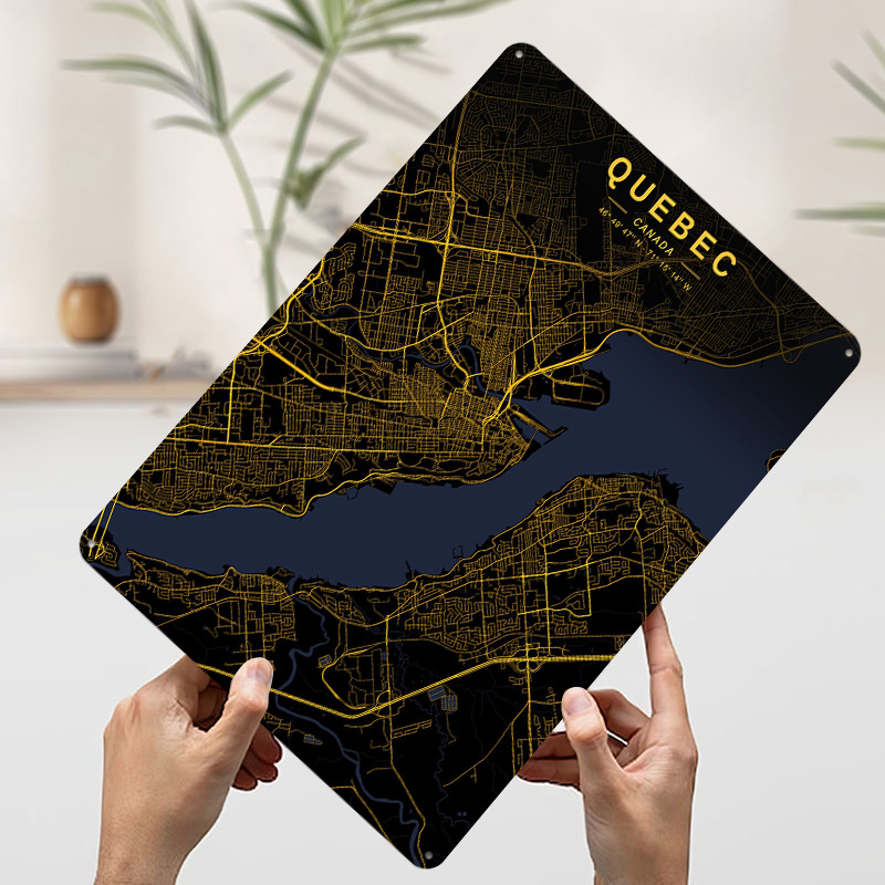 Quebec Golden Map Poster Custo - Retro Gaming Quebec recension och pris