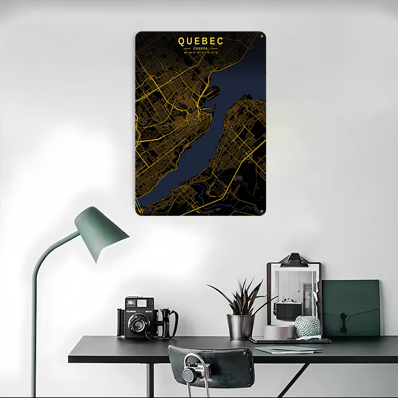 Quebec Golden Map Poster Custo - Retro Gaming Quebec recension och pris