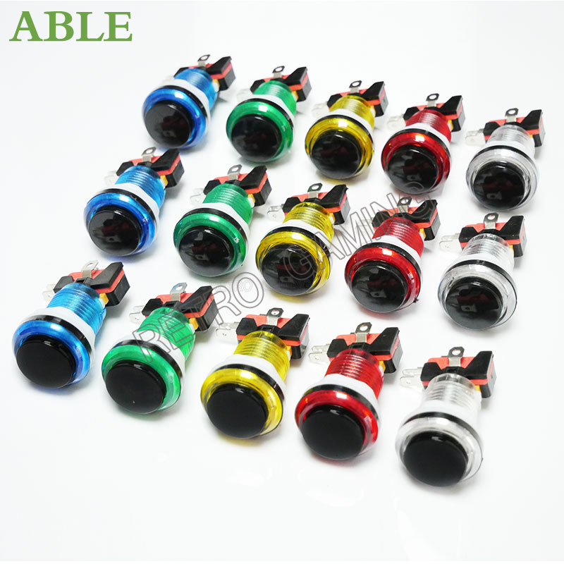 12pcs 6 Colors Arcade LED Push - Retro Gaming Shop recension och pris
