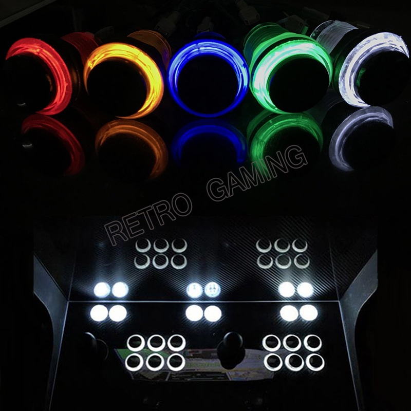 12pcs 6 Colors Arcade LED Push - Retro Gaming Shop recension och pris