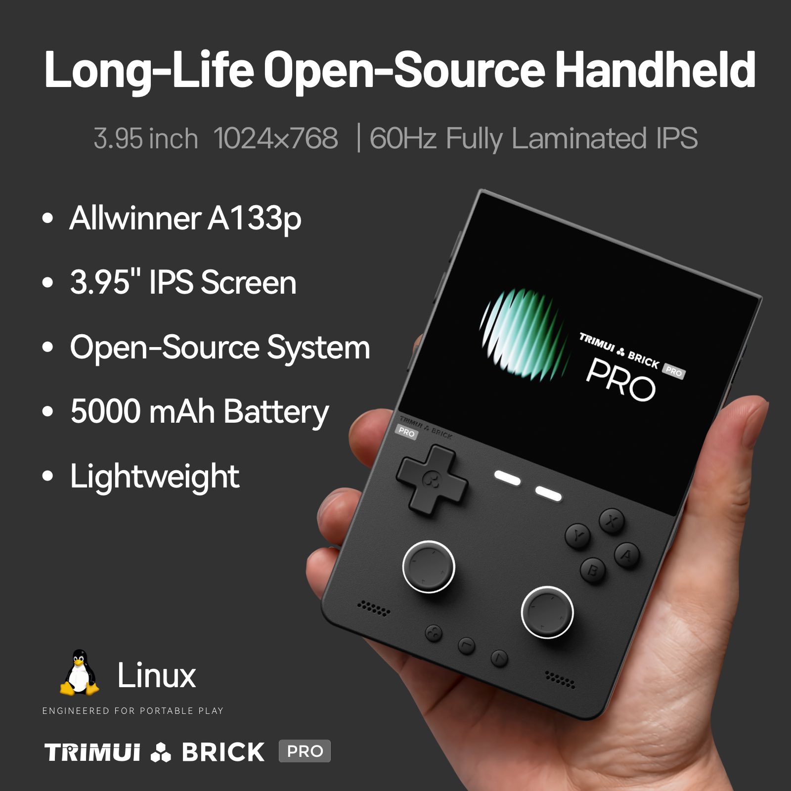 For TRIMUI Brick Pro Open-Sour - Retro Gaming Phone recension och pris