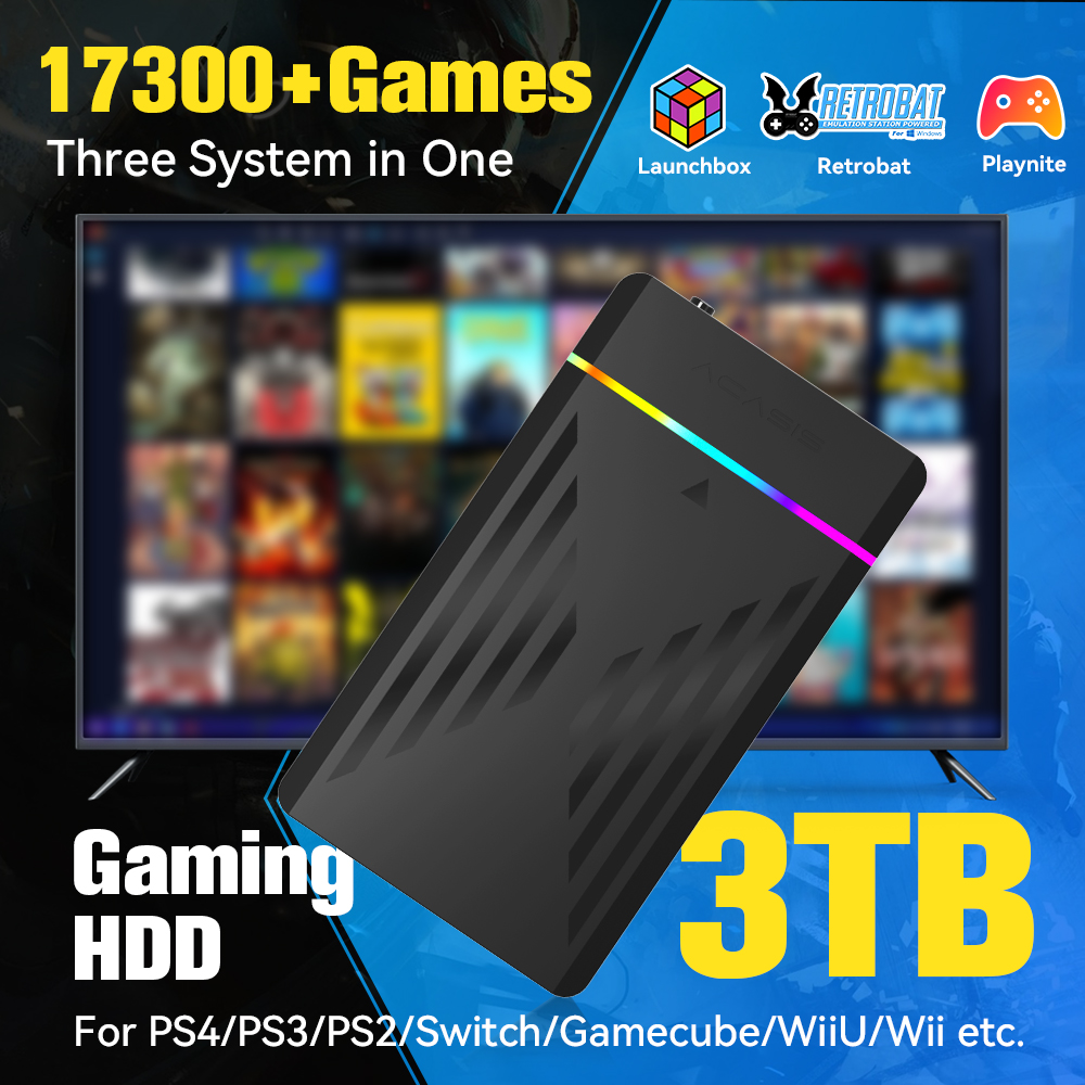 3TB Portable Gaming HDD Launch - Retro Gaming Os recension och pris
